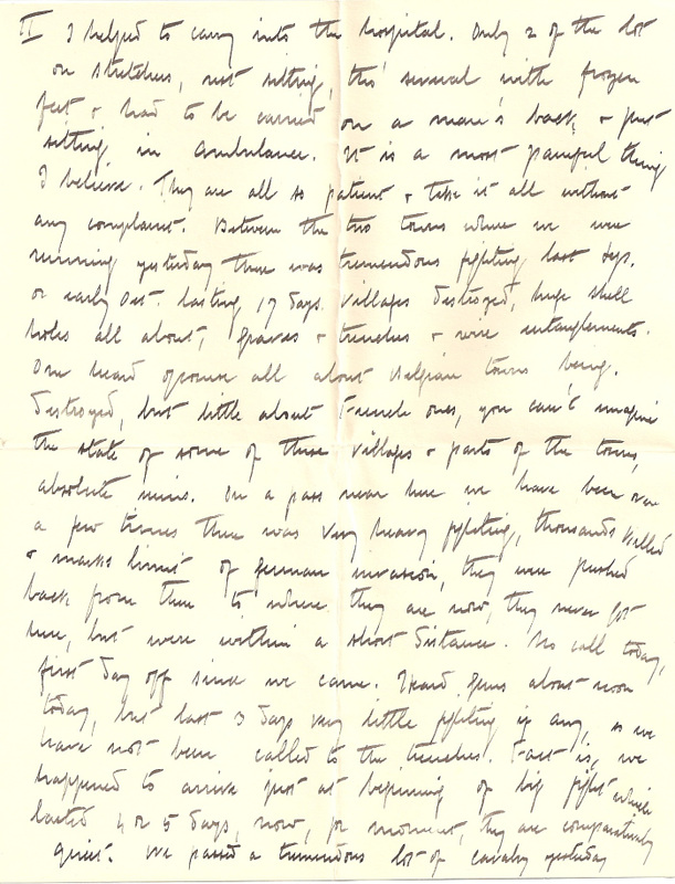 WW1 Letter home March 7th 1915 pg 3
