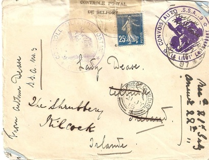 WW1 letter home from the Western Front.