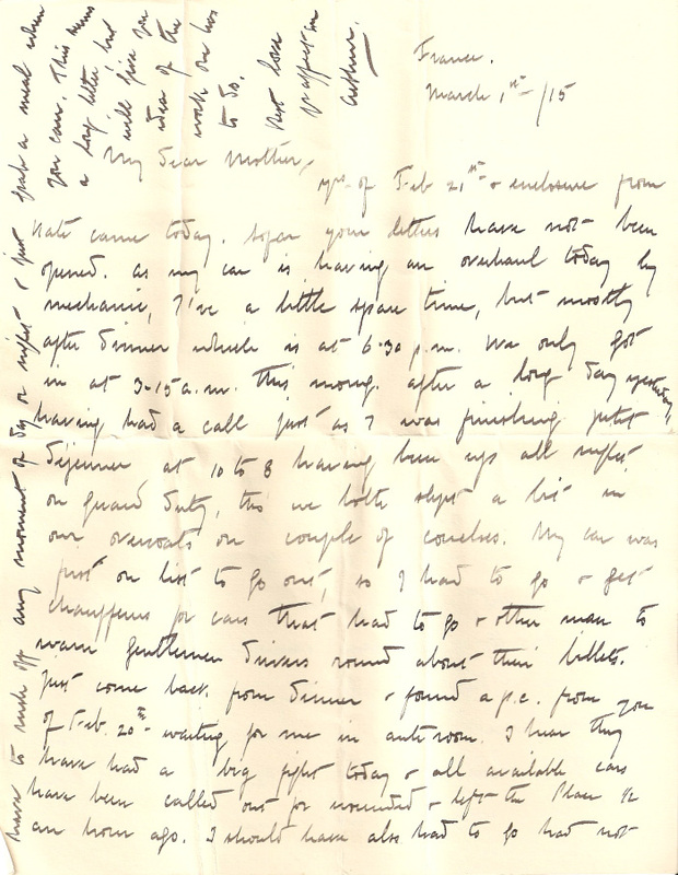 world war 1 letter home essay