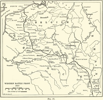 Map of the Western Front January 1917